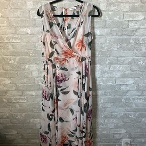 Calvin Klein Floral sleeveless dress. High-low. Worn once. Excellent condition